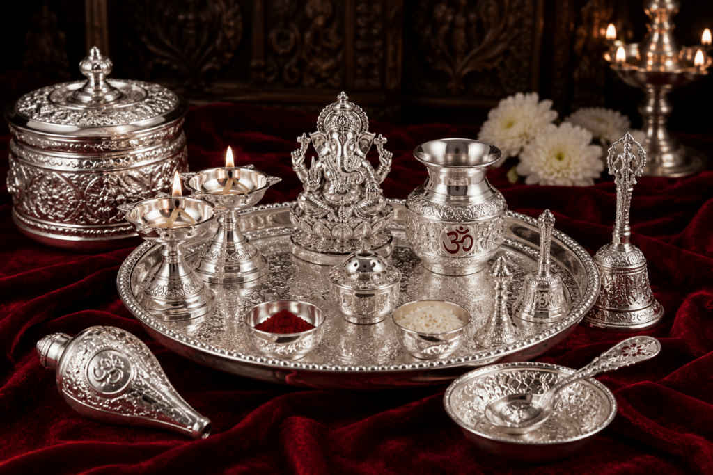 Silver Pooja Set